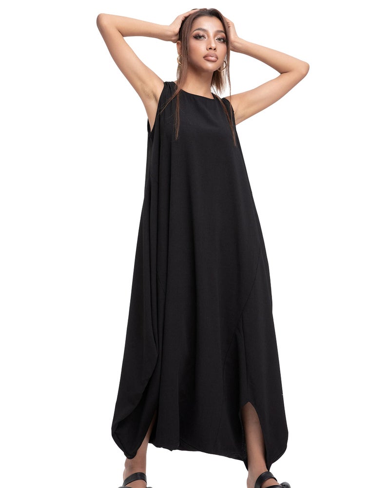 ellazhu Women's Summer Black Harem Jumpsuit Maxi Romper Playsuit GY1791 - Image 1